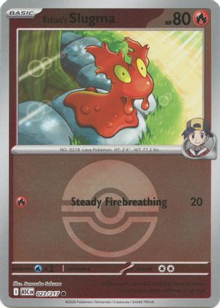 Ethan's Slugma (Poke Ball) (023) - Reverse Holofoil ME Ascended Heroes - Common
