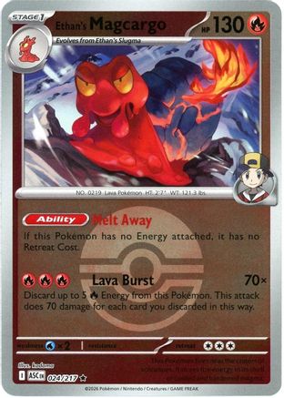 Ethan's Magcargo (Poke Ball) (024/217) - Reverse Holofoil ME Ascended Heroes - Rare