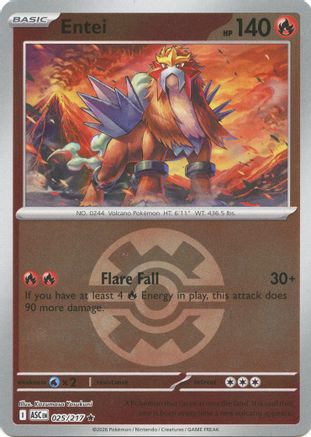 Entei (Quick Ball) (025) - Reverse Holofoil ME Ascended Heroes - Rare
