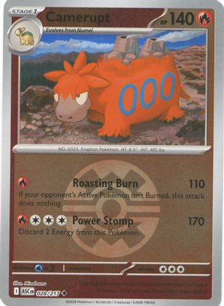 Camerupt (Quick Ball) (028) - Reverse Holofoil ME Ascended Heroes - Uncommon