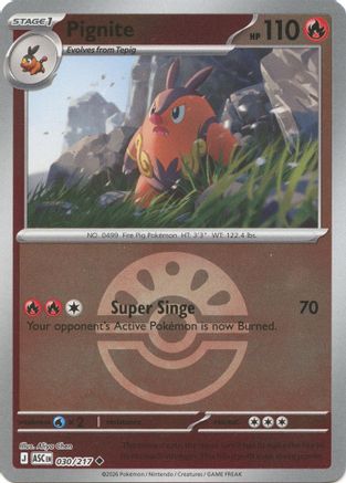 Pignite (Friend Ball) (030/217) - Reverse Holofoil ME Ascended Heroes - Uncommon