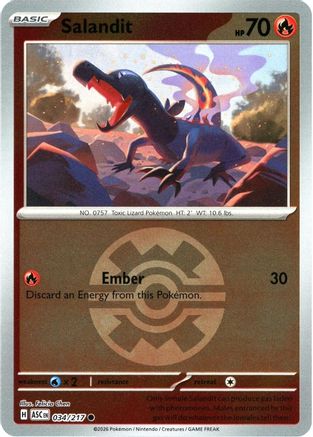 Salandit (Quick Ball) (034) - Reverse Holofoil ME Ascended Heroes - Common
