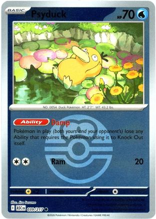 Psyduck (Love Ball) (039/217) - Reverse Holofoil ME Ascended Heroes - Common