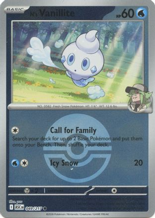 N's Vanillite (Poke Ball) (049/217) - Reverse Holofoil ME Ascended Heroes - Common