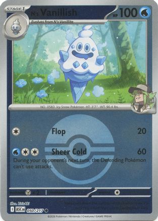 N's Vanillish (Poke Ball) (050/217) - Reverse Holofoil ME Ascended Heroes - Common