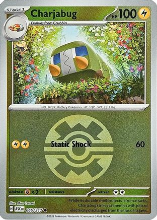 Charjabug (Quick Ball) (065) - Reverse Holofoil ME Ascended Heroes - Common