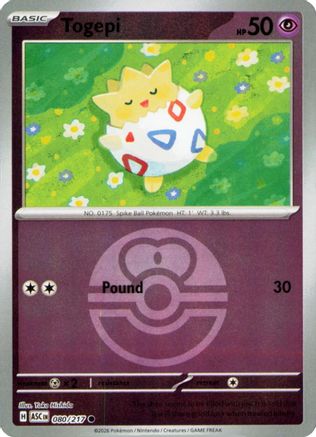 Togepi (Love Ball) (080/217) - Reverse Holofoil ME Ascended Heroes - Common