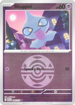 Shuppet (Dusk Ball) (090/217) - Reverse Holofoil ME Ascended Heroes - Common