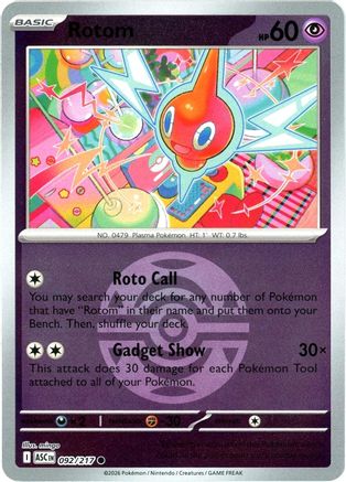Rotom (Dusk Ball) (092) - Reverse Holofoil ME Ascended Heroes - Common