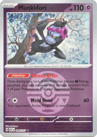 Munkidori (Dusk Ball) (099/217) - Reverse Holofoil ME Ascended Heroes - Rare