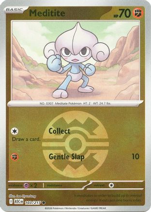 Meditite (Quick Ball) (103/217) - Reverse Holofoil ME Ascended Heroes - Common