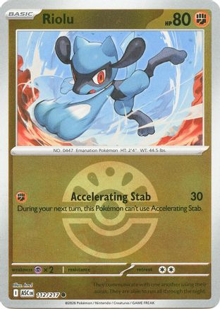 Riolu (Friend Ball) (112/217) - Reverse Holofoil ME Ascended Heroes - Common