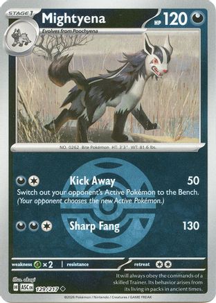 Mightyena (Dusk Ball) (129/217) - Reverse Holofoil ME Ascended Heroes - Uncommon