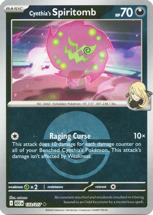 Cynthia's Spiritomb (Poke Ball) (133/217) - Reverse Holofoil ME Ascended Heroes - Uncommon