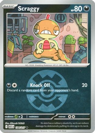 Scraggy (Quick Ball) (134/217) - Reverse Holofoil ME Ascended Heroes - Common