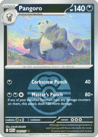 Pangoro (Love Ball) (140/217) - Reverse Holofoil ME Ascended Heroes - Uncommon