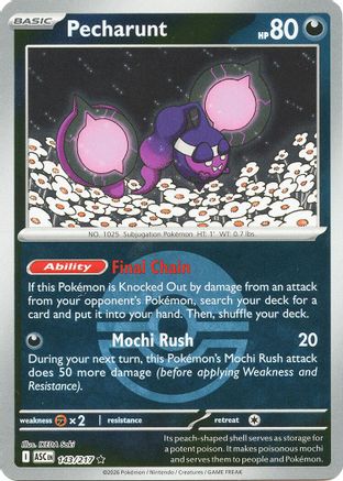 Pecharunt (Poke Ball) (143/217) - Reverse Holofoil ME Ascended Heroes - Rare