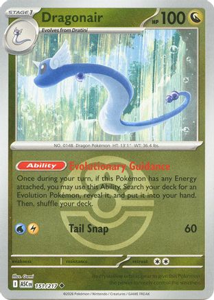 Dragonair (Love Ball) (151) - Reverse Holofoil ME Ascended Heroes - Uncommon