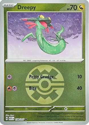 Dreepy (Quick Ball) (158/217) - Reverse Holofoil ME Ascended Heroes - Common