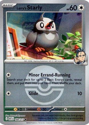 Larry's Starly (Poke Ball) (168/217) - Reverse Holofoil ME Ascended Heroes - Common