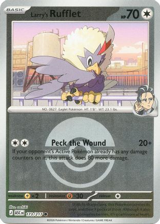 Larry's Rufflet (Poke Ball) (173/217) - Reverse Holofoil ME Ascended Heroes - Common