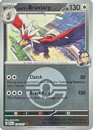 Larry's Braviary (Poke Ball) (174/217) - Reverse Holofoil ME Ascended Heroes - Uncommon