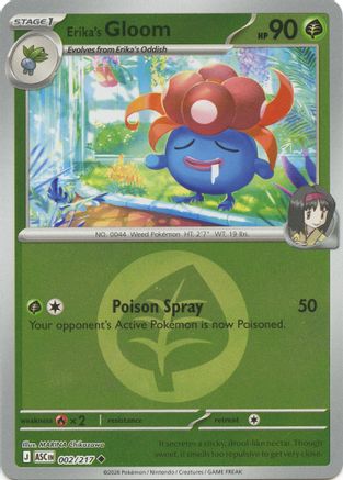 Erika's Gloom (Energy Symbol Pattern) (002) - Reverse Holofoil ME Ascended Heroes - Uncommon