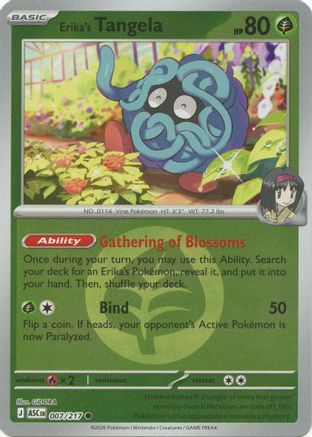 Erika's Tangela (Energy Symbol Pattern) (007/217) - Reverse Holofoil ME Ascended Heroes - Common
