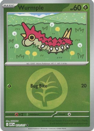 Wurmple (Energy Symbol Pattern) (011/217) - Reverse Holofoil ME Ascended Heroes - Common