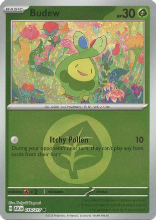 Budew (Energy Symbol Pattern) (016/217) - Reverse Holofoil ME Ascended Heroes - Common