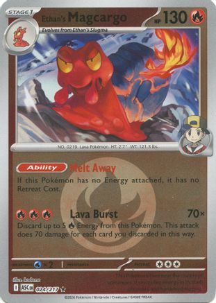 Ethan's Magcargo (Energy Symbol Pattern) (024/217) - Reverse Holofoil ME Ascended Heroes - Rare