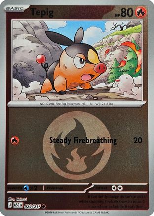 Tepig (Energy Symbol Pattern) (029/217) - Reverse Holofoil ME Ascended Heroes - Common