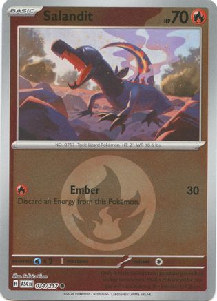 Salandit (Energy Symbol Pattern) (034/217) - Reverse Holofoil ME Ascended Heroes - Common