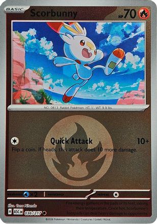Scorbunny (Energy Symbol Pattern) (036/217) - Reverse Holofoil ME Ascended Heroes - Common