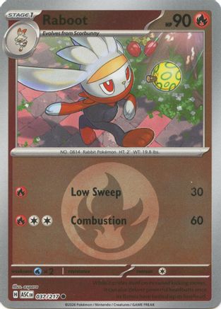 Raboot (Energy Symbol Pattern) (037/217) - Reverse Holofoil ME Ascended Heroes - Common