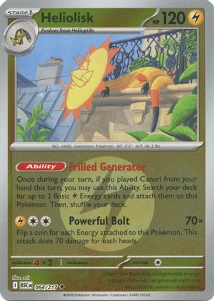 Heliolisk (Energy Symbol Pattern) (064/217) - Reverse Holofoil ME Ascended Heroes - Uncommon