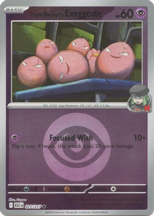 Team Rocket's Exeggcute (Energy Symbol Pattern) (077/217) - Reverse Holofoil ME Ascended Heroes - Common