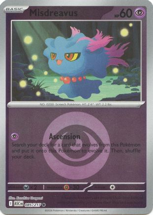 Misdreavus (Energy Symbol Pattern) (085/217) - Reverse Holofoil ME Ascended Heroes - Common