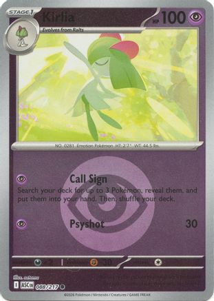 Kirlia (Energy Symbol Pattern) (088/217) - Reverse Holofoil ME Ascended Heroes - Common