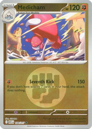 Medicham (Energy Symbol Pattern) (104/217) - Reverse Holofoil ME Ascended Heroes - Common