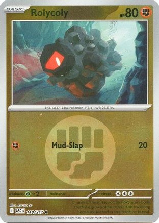 Rolycoly (Energy Symbol Pattern) (118/217) - Reverse Holofoil ME Ascended Heroes - Common