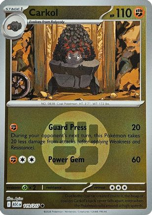 Carkol (Energy Symbol Pattern) (119) - Reverse Holofoil ME Ascended Heroes - Common