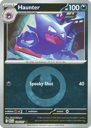 Haunter (Energy Symbol Pattern) (124/217) - Reverse Holofoil ME Ascended Heroes - Uncommon
