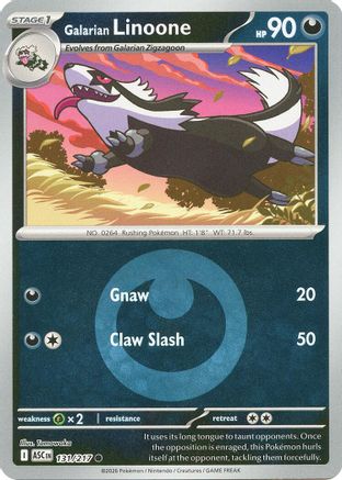 Galarian Linoone (Energy Symbol Pattern) (131) - Reverse Holofoil ME Ascended Heroes - Common
