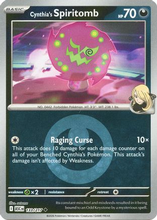 Cynthia's Spiritomb (Energy Symbol Pattern) (133/217) - Reverse Holofoil ME Ascended Heroes - Uncommon