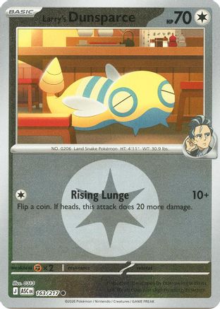 Larry's Dunsparce (Energy Symbol Pattern) (163/217) - Reverse Holofoil ME Ascended Heroes - Common