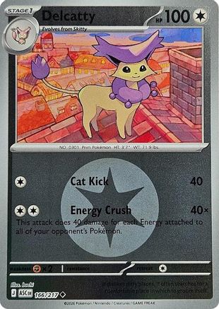 Delcatty (Energy Symbol Pattern) (166) - Reverse Holofoil ME Ascended Heroes - Uncommon