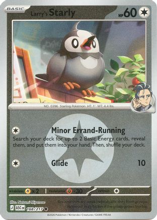 Larry's Starly (Energy Symbol Pattern) (168/217) - Reverse Holofoil ME Ascended Heroes - Common