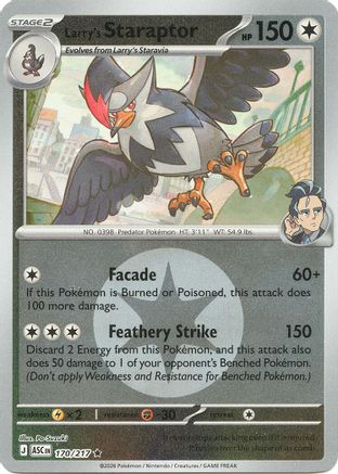 Larry's Staraptor (Energy Symbol Pattern) (170/217) - Reverse Holofoil ME Ascended Heroes - Rare