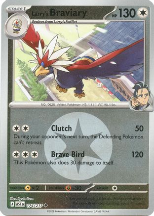 Larry's Braviary (Energy Symbol Pattern) (174/217) - Reverse Holofoil ME Ascended Heroes - Uncommon